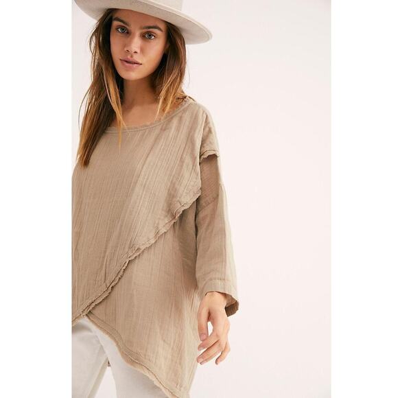 Free People Women's M All Set Mustard Layered Tunic Top - Picture 1 of 9